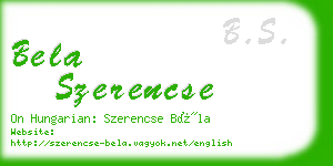 bela szerencse business card